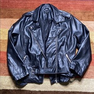 New Look Black Faux Leather Outerwear